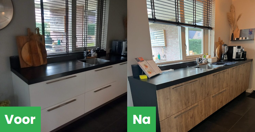 Keuken wrappen voor en na