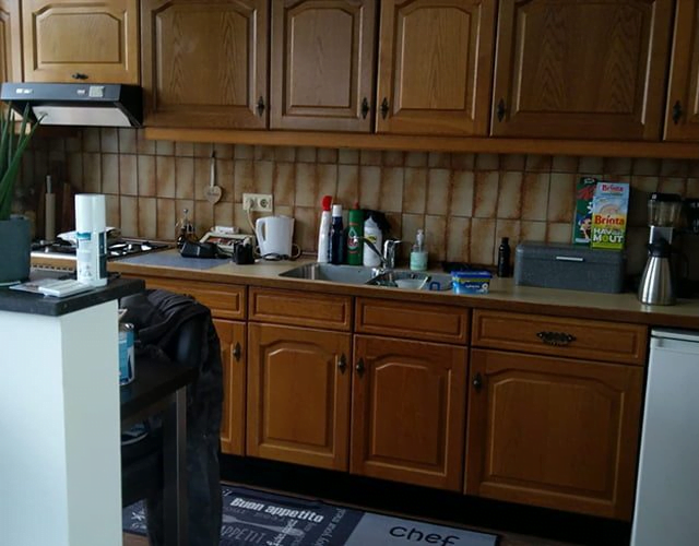 Voor houten keuken spuiten